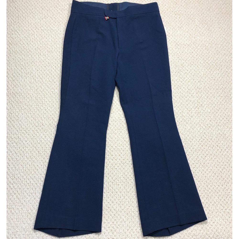 ROFFE Schoeller Ski Pants Fits Mens 32x31 Navy Stretch Wool Blend USA Made NWT